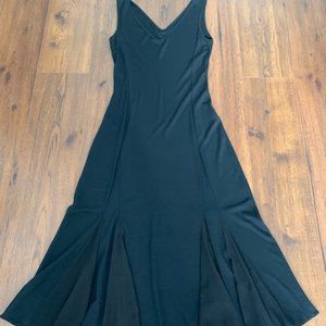 MARC CAIN beautiful black dress with sheer inserts Size N4